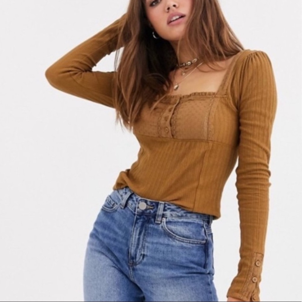 NWT Free People Inca Trail Long Sleeve Shirt